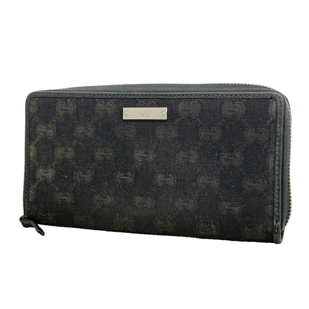 Gucci GG Canvas Long Wallet 307980, Black, Men's & Women's